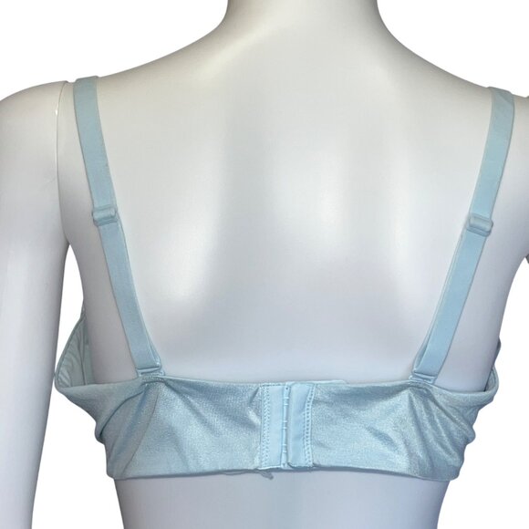 Maidenform Light Blue Lace Underwire Padded Bra Adjustable Straps Size 40C - Picture 2 of 11